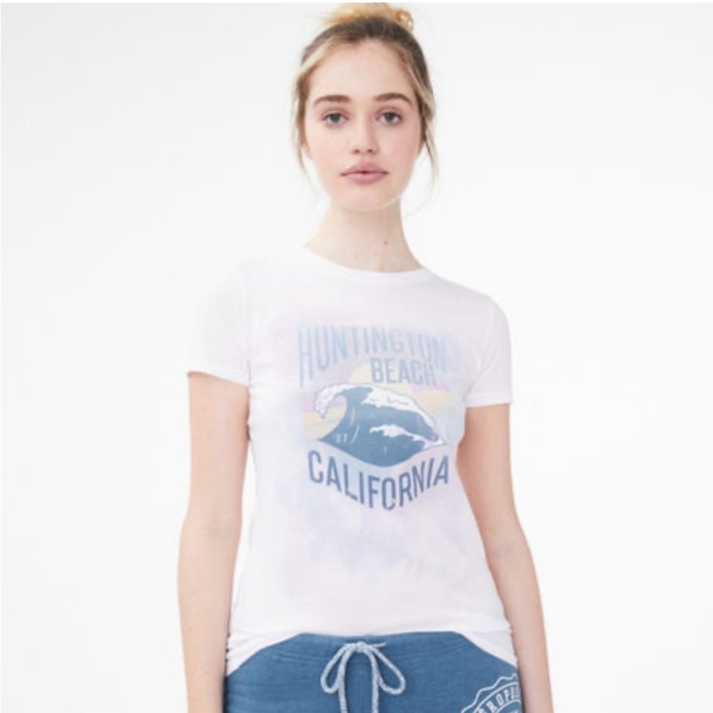 Free State Multicolored Graphic Huntington Beach, California Tee, Junior's Large